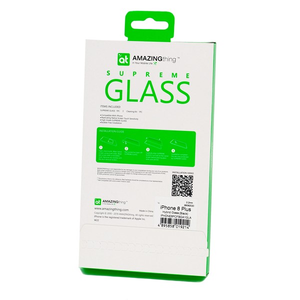 Hybrid 3D Full Glass - iPhone 8 Plus (black) / 7 Plus (black)