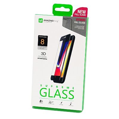 Hybrid 3D Full Glass - iPhone 8 (black) / 7 (black)